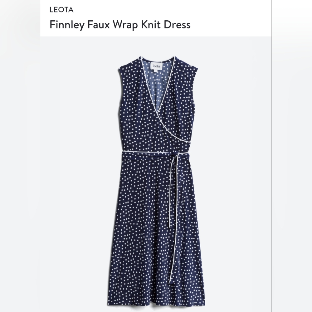 Leota Finley Faux Wrap Knit Dress szM